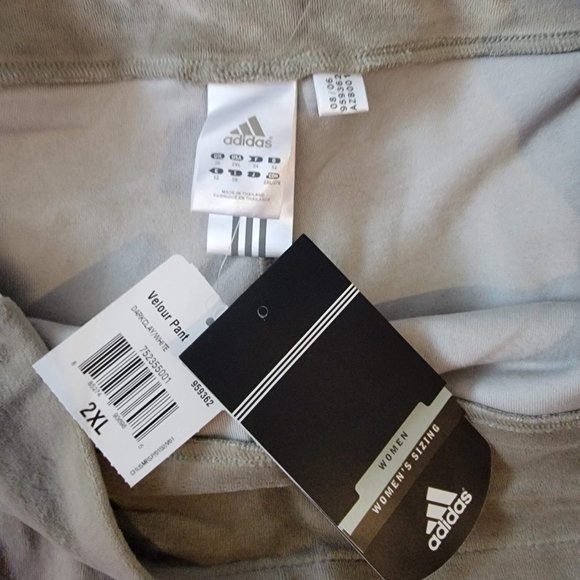 Adidas Velour Straight Leg Track Pants Size 2XL ~ NEW with Tags!! - Picture 5 of 16